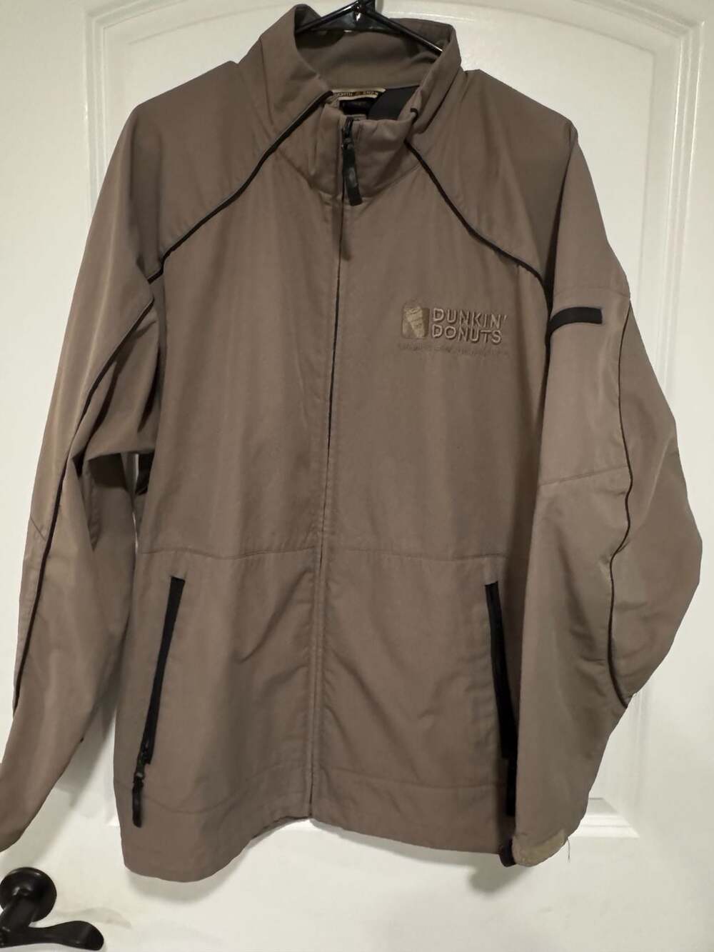 North End Dunkin Donuts Soft Shell Jacket Men’s Large Brown Full Zip